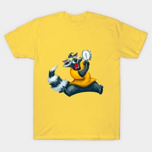 Raccoon playing Tamborim T-Shirt